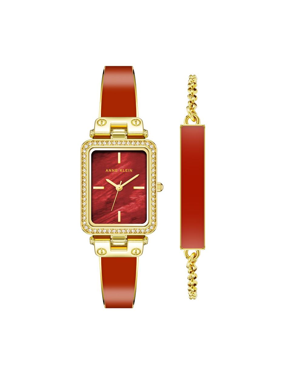 Les métaux Anne Klein Rectangular Case Watch and Bracelet Set   | IWF-0367169